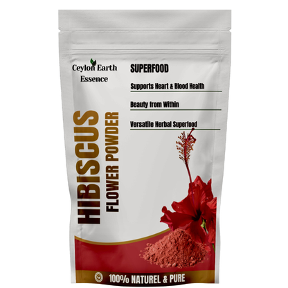 Hibiscus Flowers - Dried Hibiscus flower (sabdariffa) - 100% Premium | Ceylon Earth Essence