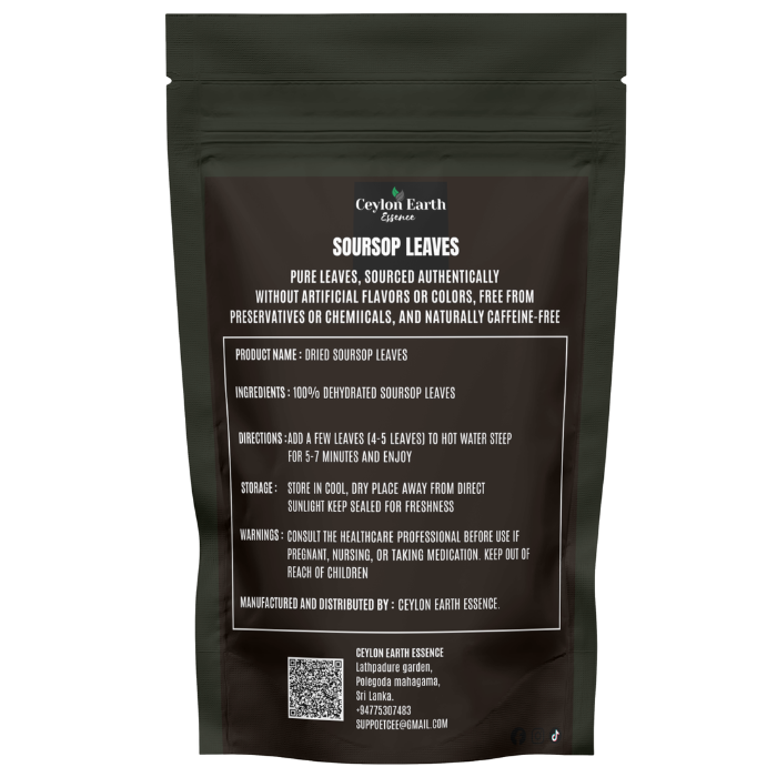 Sale   Dried Soursop Leaves | 100% Natural & Organic Annona Muricata | Perfect for Tea