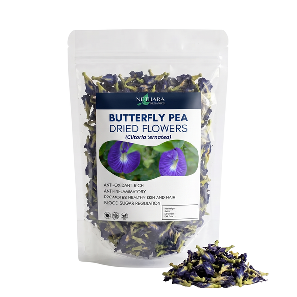 Premium Dried Butterfly Pea Flowers (Clitoria ternatea)
