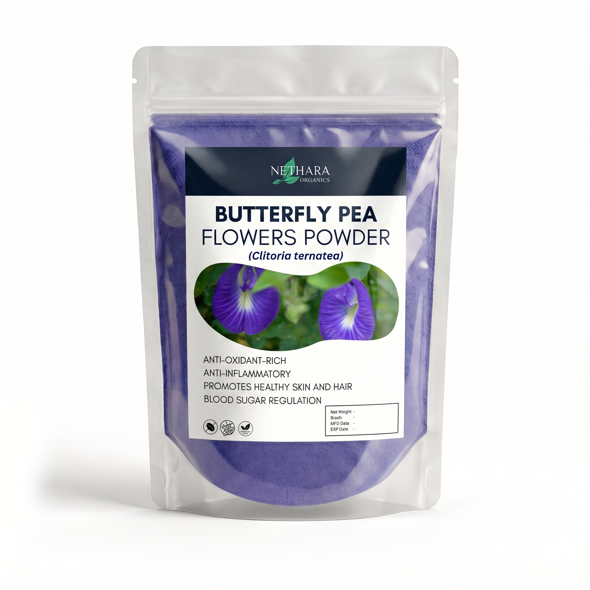 Premium Butterfly Pea Powder | Natural Blue Spirulina Alternative (Clitoria Ternatea)