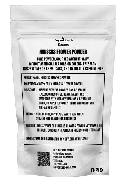 Hibiscus Flowers - Dried Hibiscus flower (sabdariffa) - 100% Premium | Ceylon Earth Essence